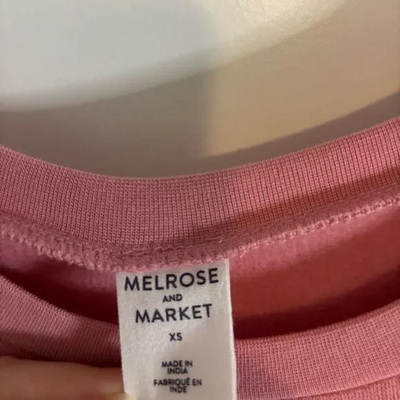 Melrose and Market Blush Pink short sleeve sweater Top NWT SIZE XS - Picture 2 of 4